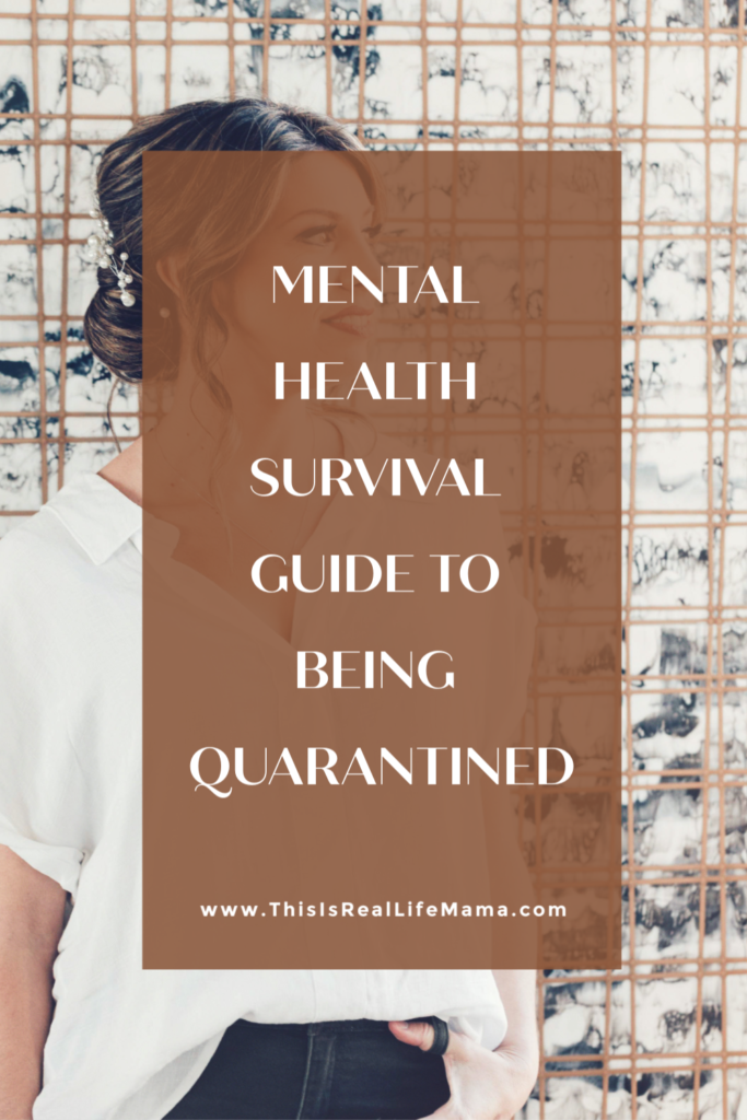 mental health survival guide to being quarantined, Pinterest pin image
